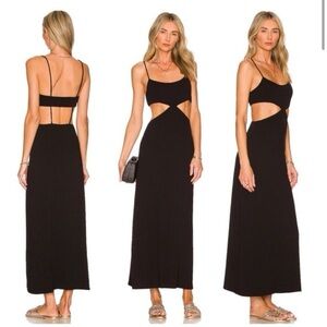 Free People Elegant Black Maxi Dress